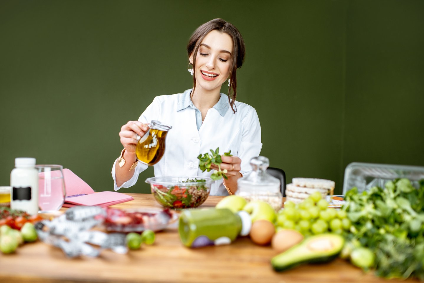 Dietitian Making a Salad