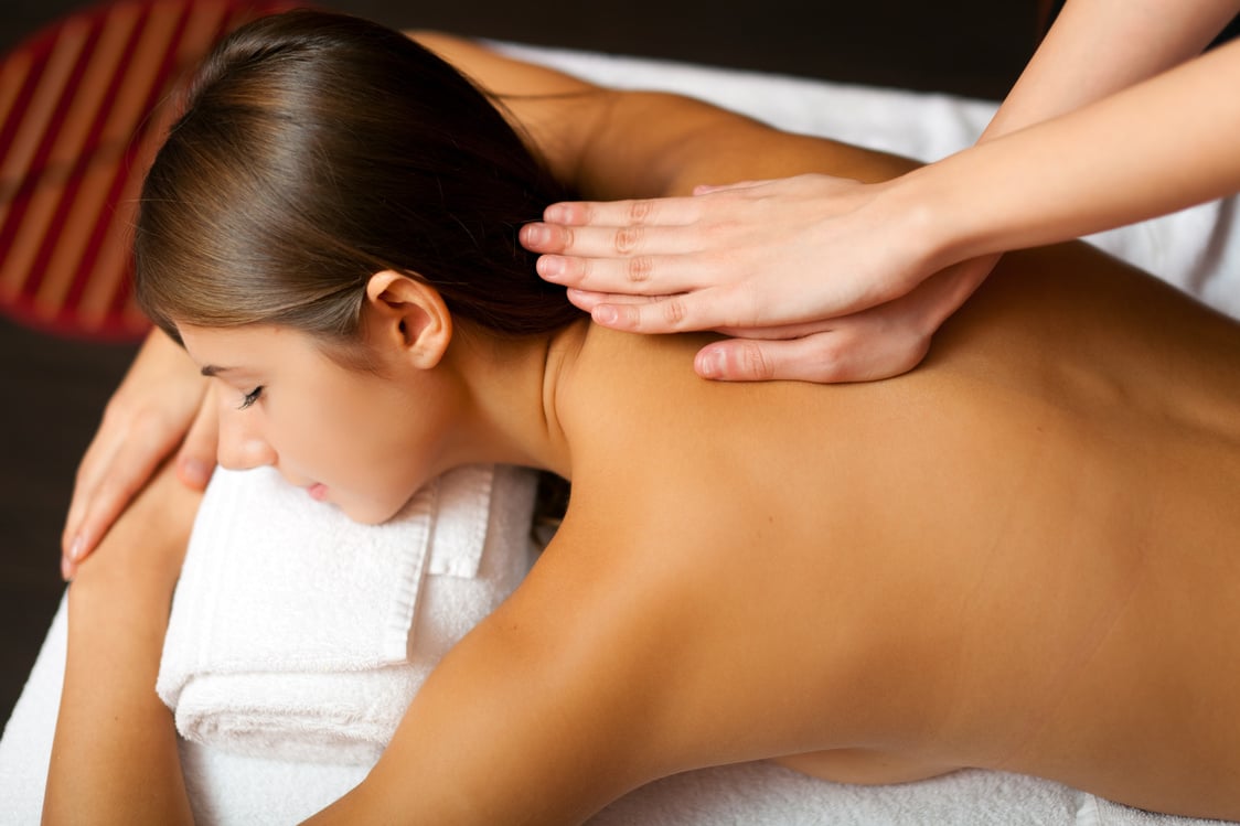 Young Woman Receiving a Massage